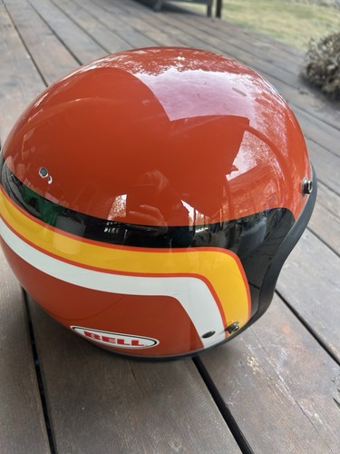 BELL DUCATI SCRAMBLER ORANGE SHORT TRACK HELMET - Sm (Custom 500) - Picture 3 of 8