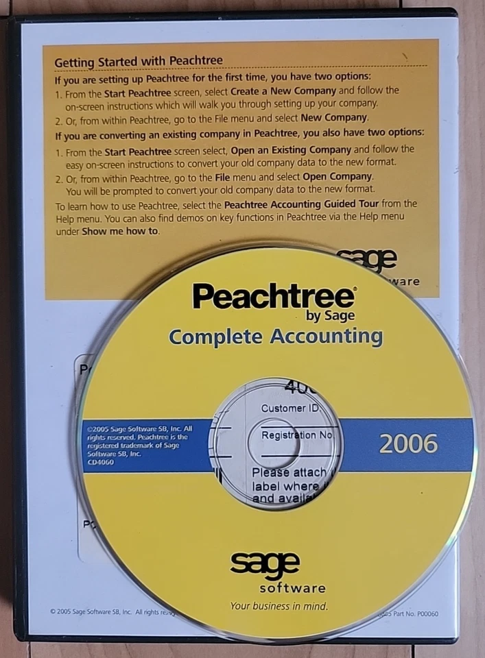 Peachtree de Sage Accounting 2006 - CD Software con S/N - LEER Foto 4 de 4