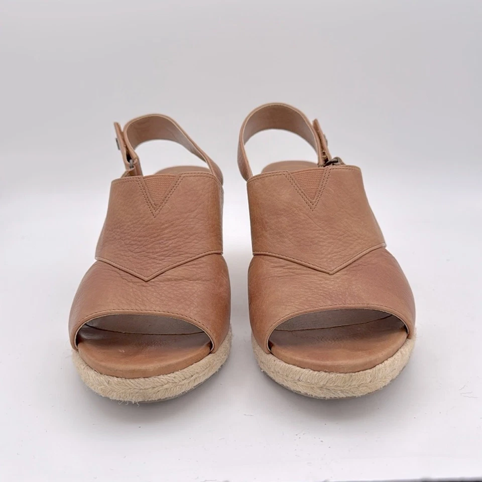 Vionic Women's Zamar slingback cognac leather Wedge espadrille open toe Sandals - Image 4 of 4