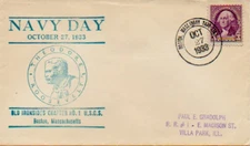 Massachusetts (Navy Yard Sta.) Boston 1933 double ring  1922-1953  Philatelic.