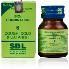 SBL Bio Combination 6 25gm For cough, cold Homeopathy Tablet