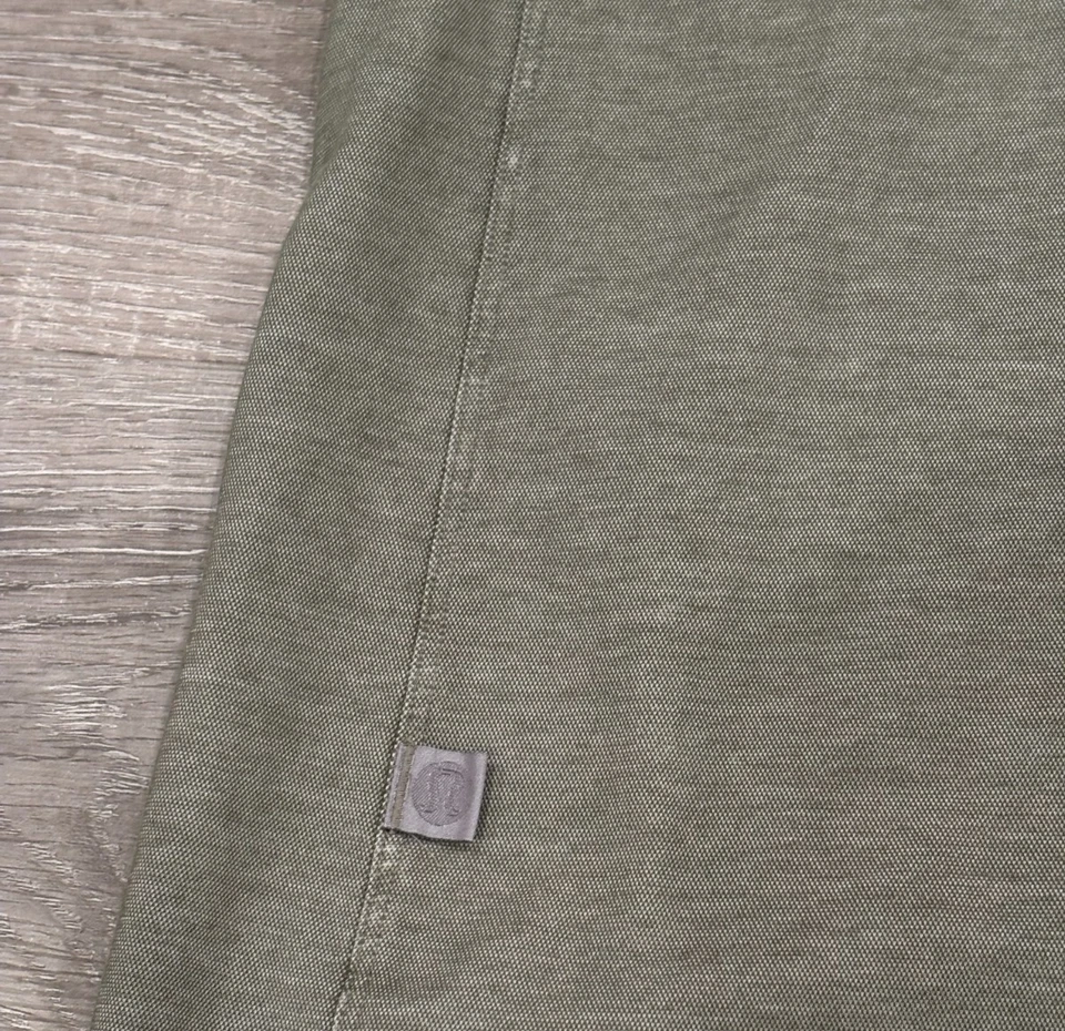 Camisa Lululemon Commission Manga Larga Abotonada Elastizada Verde Para Hombre XL Foto 3 de 4