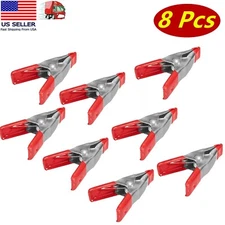 8 Pcs 2" inch Heavy Duty Metal Spring Clamps Small Tool Clip Jaw Opening