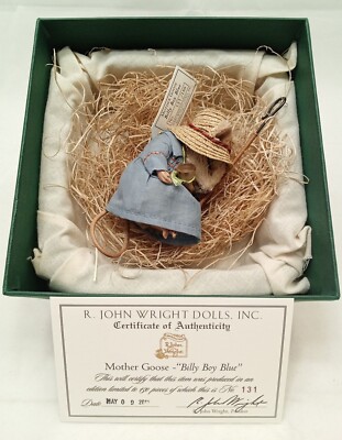 New 3'' Billy Boy Blue 131/150 w/Box + Papers R John Wright Dolls VT USA 2017