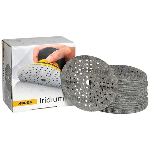Mirka 24-6MH-320 Iridium 6" Grit Sanding Discs 121H 320G (50 discs/box)