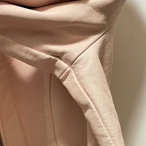 Christopher & Banks Faux Soft Pink Leather Jacket New With Tags PM - Picture 11 of 12