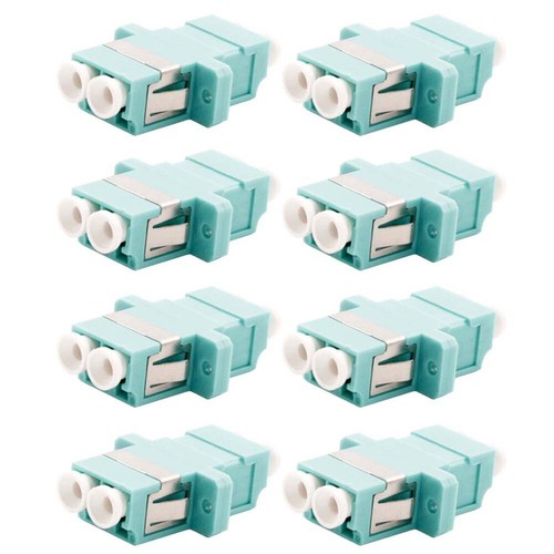 8x LC/UPC Fiber Optic Multimode Duplex Optical Coupler Adapter Cable Connector