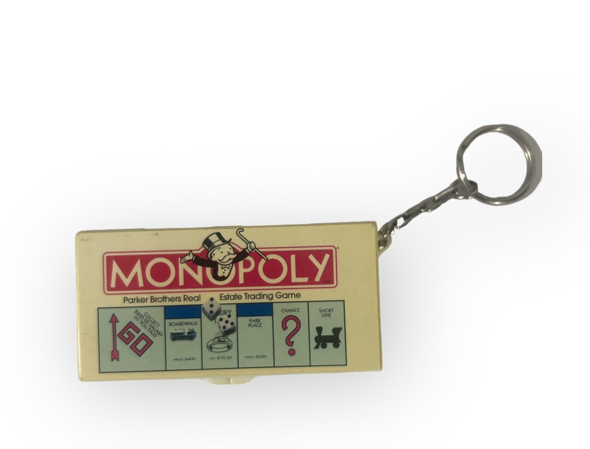 BASIC FUN Monopoly Keychain-Hasbroo Fun Mini Board Game Retro Vintage 1998
