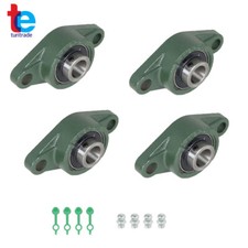 4 PCS Solid Pillow Block Flange Mounted Bearing 3/4" Bore 2 Bolt UCFL204-12