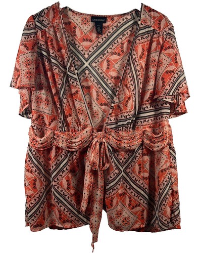 Chemisier Manches Courtes Orange Lane Bryant - Femme Grande Taille 22/24