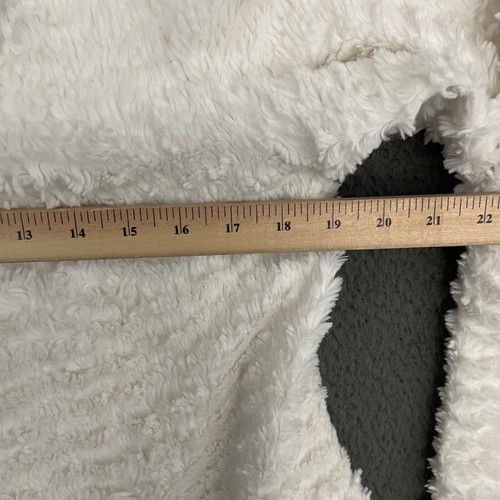 Patagonia Coat Girls 2XL White Button Up Open Front Faux Fur Jacket Outdoor - Picture 2 of 10
