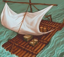 PIRATES POCKETMODEL Revolution UL037 ROBINSON / RAFT csg UNPUNCHED