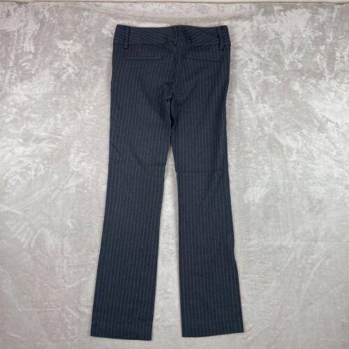 Alice + Olivia Women Pants 2 (29x31) Grey Striped Straight Leg Trouser Designer - Picture 5 of 11