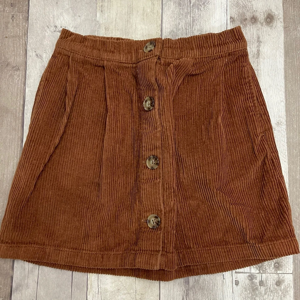 Gap Girls Brown Corduroy Skirt & Animal Print Ribbed Turtleneck Top Lot Size M - Image 2 of 4