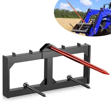 3000LBS 49" Hay Spear Bale Spears Skid Steer Loader Tractor Attachment
