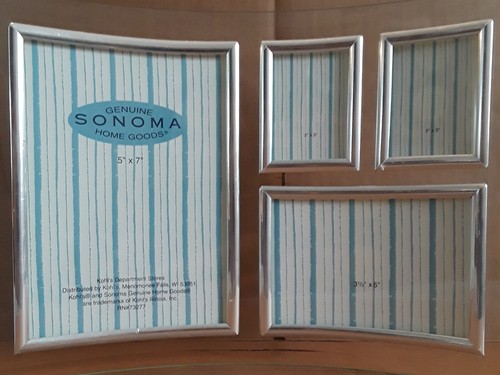 Sonoma Home Goods (Kohl's) Clear Curved Beveled Glass Multi-Photo Frame RN#73277 - Picture 2 of 6