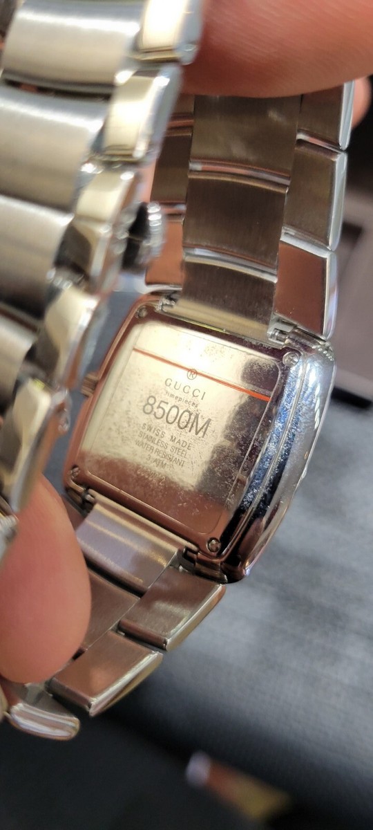 GUCCI 8500M Men's Watch Stainless Steel Complete W/Box & Papers | eBay