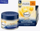 BALEA Q10 Night Face Cream  Anti Wrinkle Tightens Skin. Omega Complex. 50 ml