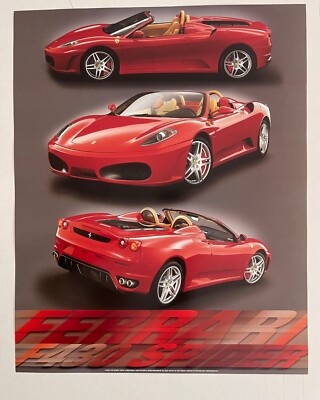 FERRARI F-430 SPIDER, RARE AUTHENTIC 2005 MINI POSTER | eBay