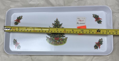 8- Pfaltzgraff Christmas Heritage Rectagular Plastic Tray Melamine - Picture 9 of 10