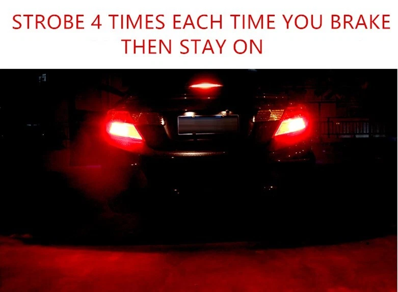 LED 4-STROBE Brake Light Bulbs For 2007-2013 Chevy Silverado 1500 w/ Resistors - Image 2 of 4