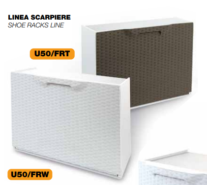 ARTPLAST Scarpiera Tortora Rattan U50/FRT