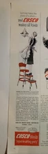 1948 Cosco mid century metal furniture red kitchen step stool vintage ad