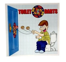Toilet Potty Darts Game - Funny Gag Joke Gift Toy