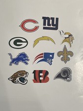 New NFL Bundle Of 11 Stickers Decal Logos