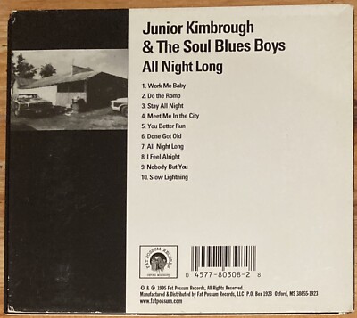 All Night Long Junior Kimbrough CD 1995 Fat Possum Records
