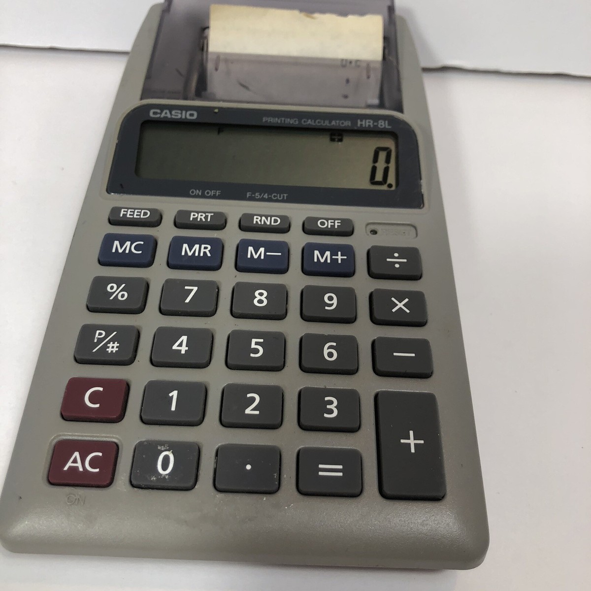 Casio Portable Printing Calculator HR-8L F5/4-Cut Adding Machine Homeschool  Gift