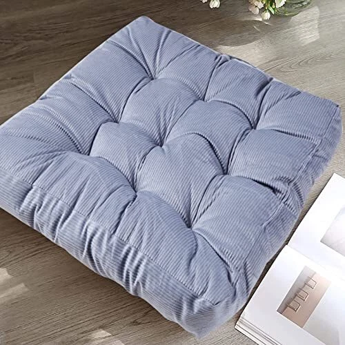 Floor Pillows Meditation Cushion Thicken Tufted Cushion Sitting Pillows for  The Floor Solid Square Seat Cushion Tufted Floor Cushions Meditation