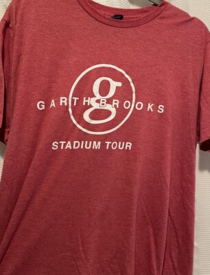 Garth Brooks Red Tour Shirt, I ve Got Friends In Stadiums Tee Adult Size Large