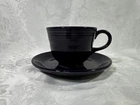 Fiestaware Tea Cup and Saucer Plum Purple Homer Laughlin Fiesta HLC - EUC