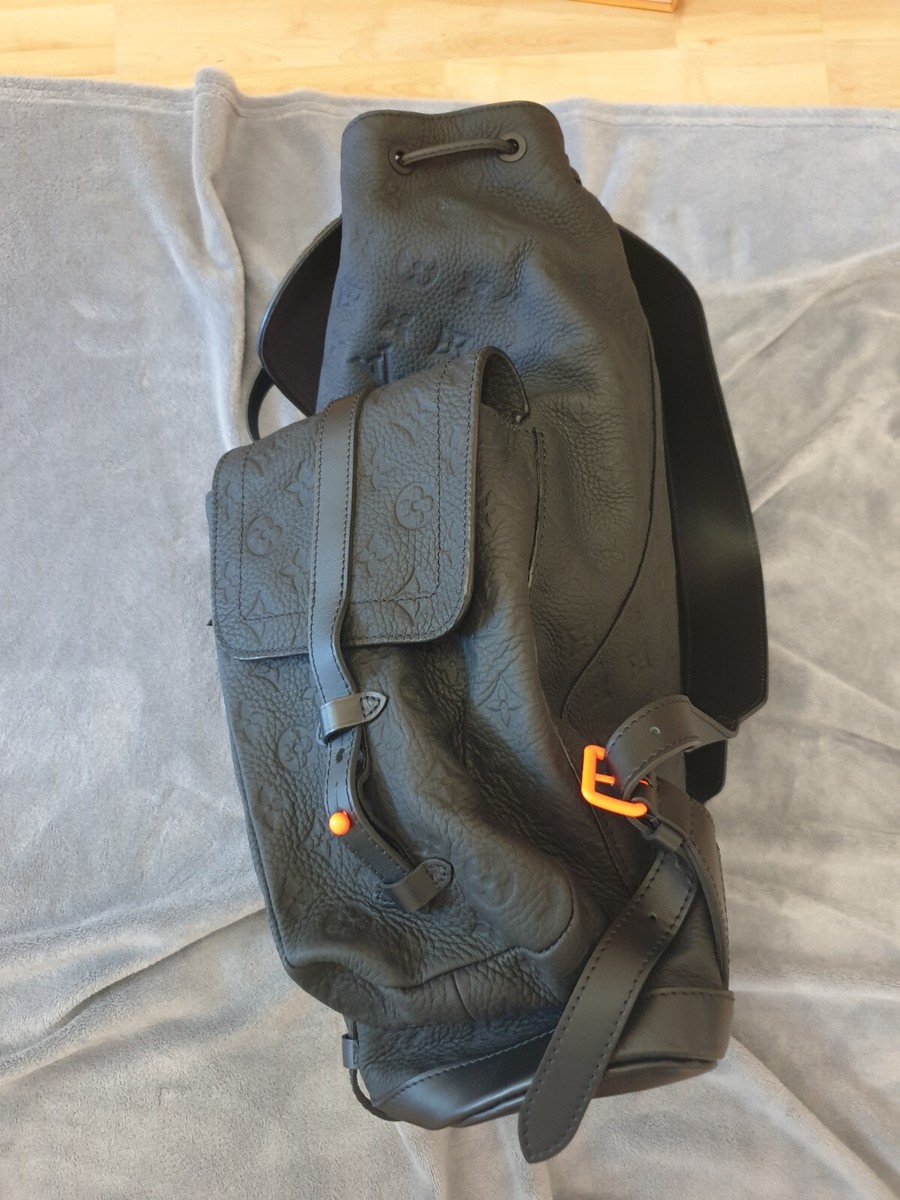 Louis Vuitton Virgil Abloh Christopher Backpack Black Monogram Leather  Brand New