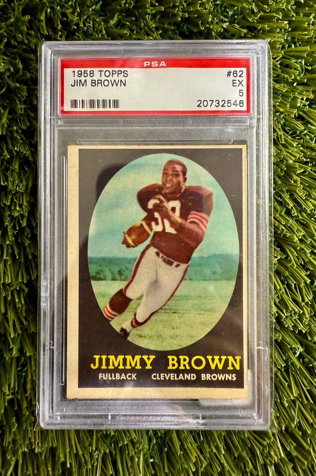 1958 TOPPS JIM BROWN #62 PSA 5 EX