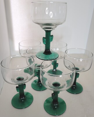 Cactus Wine Set Of 7 Vintage Wine Glassware | eBay