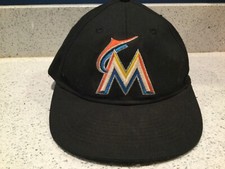 Miami Marlins black baseball adjustable team hat MLB OC Sports Youth
