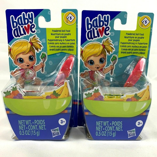 2 Baby Alive Powdered Doll Food Refills Each Has 5 Packets Plus Spoon