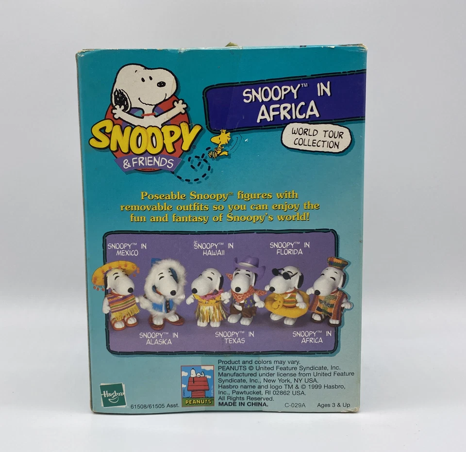 Figura Hasbro Snoopy in Africa 1999 de 5 pulgadas nueva sellada Foto 2 de 4