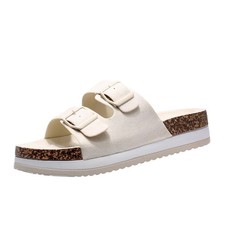 Womens Summer Sliders Slippers Ladies Slip On Buckle Beach Party Platform Sandal