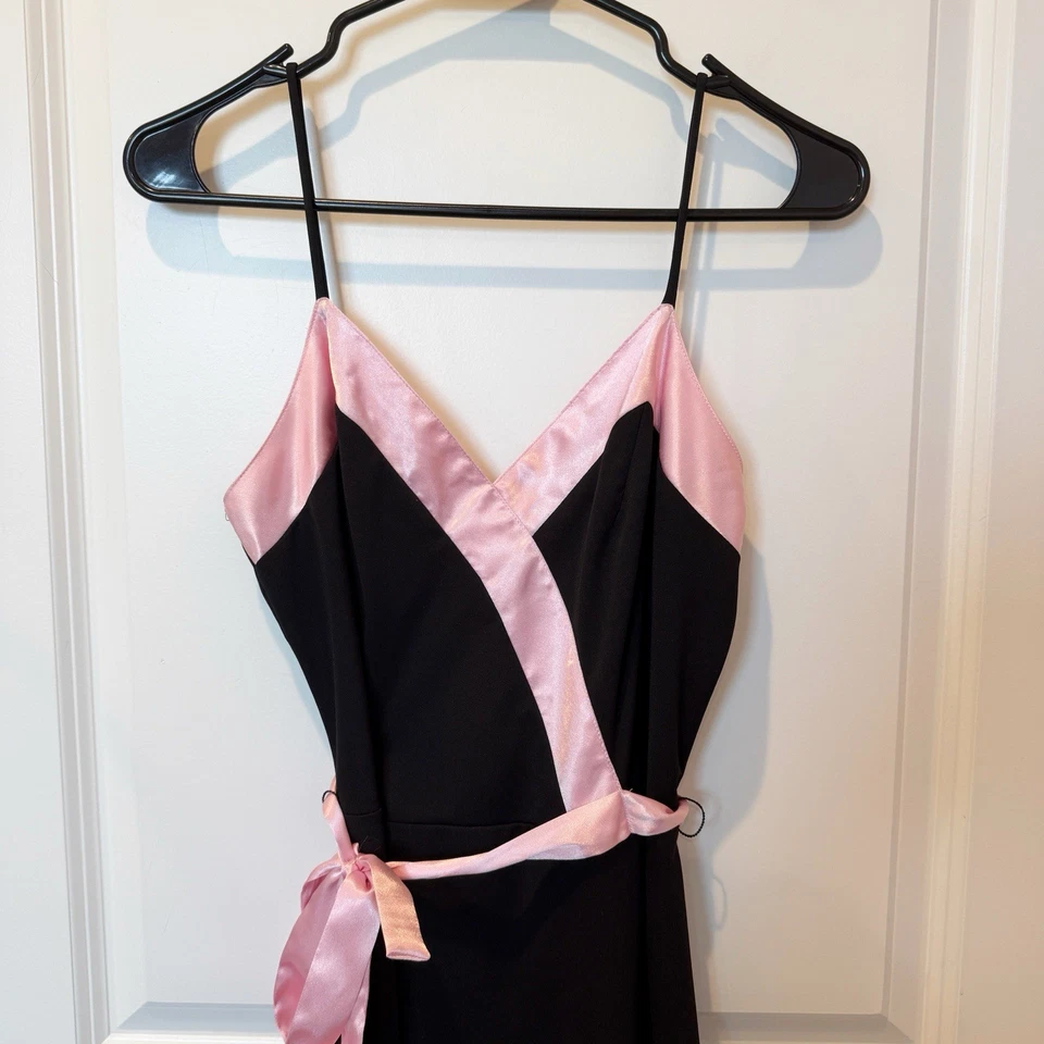 Vestido Babydoll Vintage XOXO Mujer Cintura Corbata Talla Mediana Coqueta Formal Y2K Años 90 Foto 2 de 4