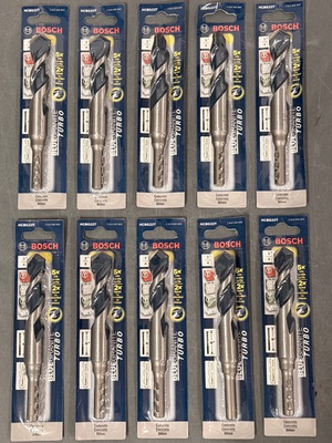 #ad QTY 10 Bosch ¾quot; x 6quot; BlueGranite Turbo Carbide Hammer Drill Bits HCBG22T $94.50