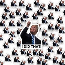 100PCS 2.5" I Did That Trump Stickers Political Meme Decal Waterproof