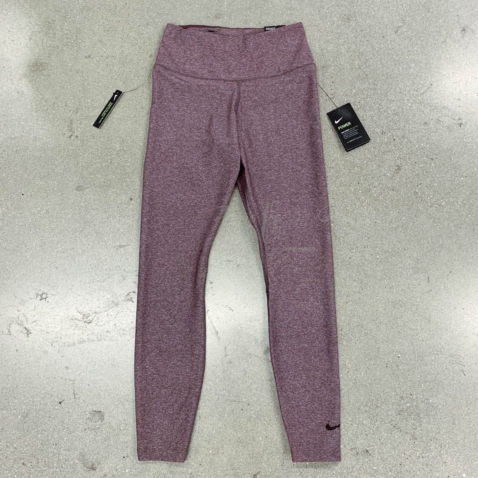 Nike Women Power Sculpt Hyper Leggings Tight AT4586-652 Burgundy Heather Size M