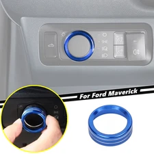 Car Headlight Switch Cover Trim Ring For Ford Maverick 22-2025 Accessories Blue