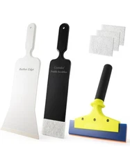 Gomake Vinyl Wrap Kit 8 Inch Rubber Squeegee Bulldozer Tint Tool Long Handle NIB