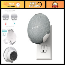 Outlet Mount for Google Nest Mini - Space-Saving Wall Hub, Fits 2nd Gen Smart Sp