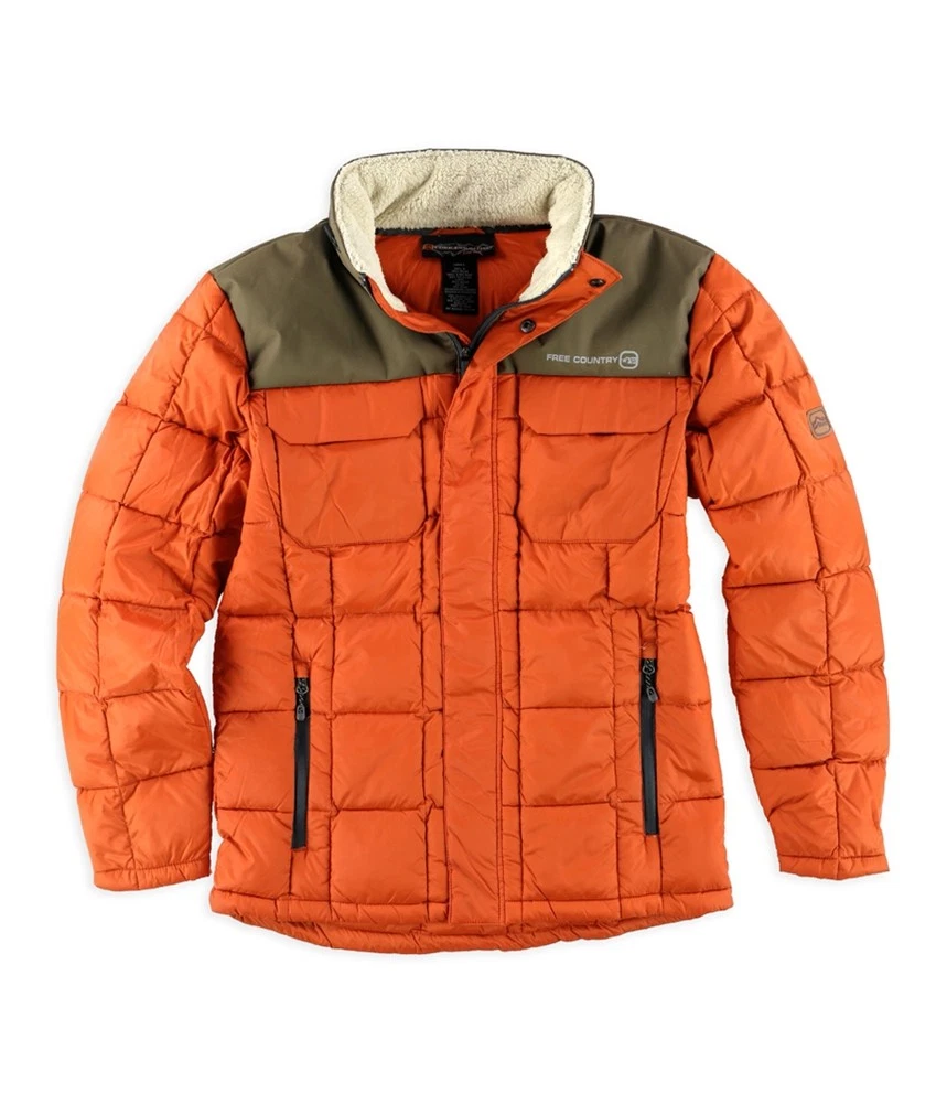 Free Country Mens Down Puffer Jacket, orangekhaki, L
Opens in a new window or tab