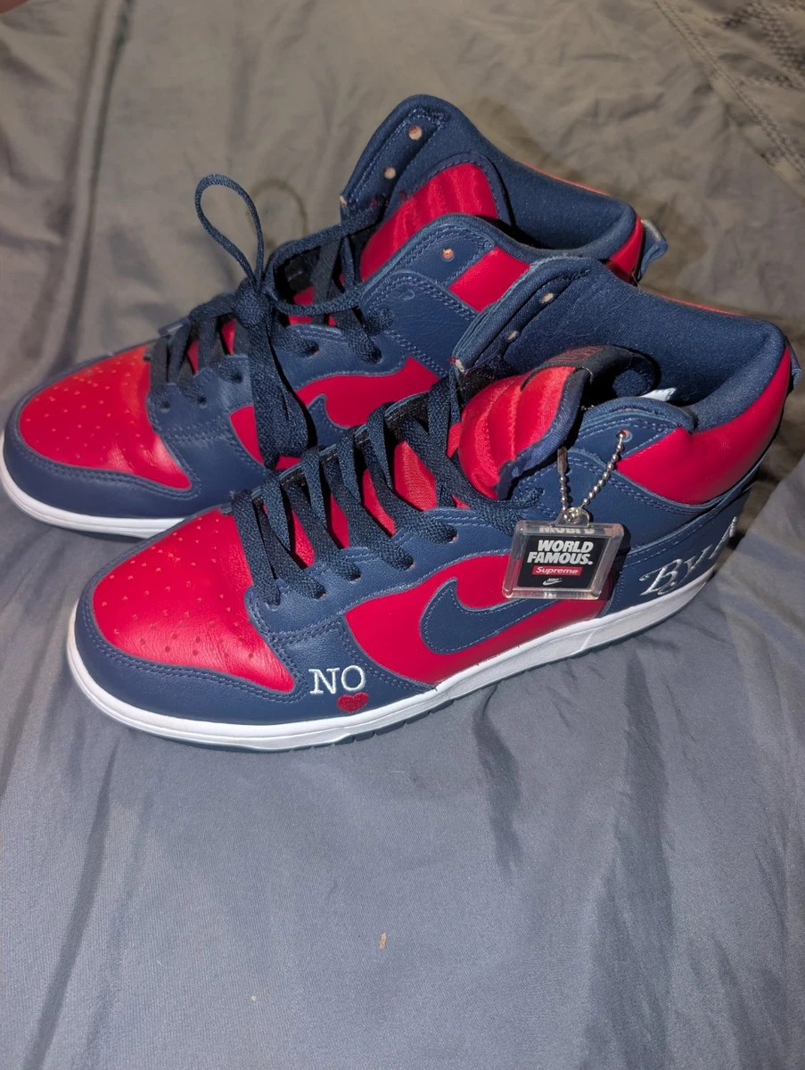Nike Dunk High Supreme Red for Sale | Authenticity Guaranteed | eBay